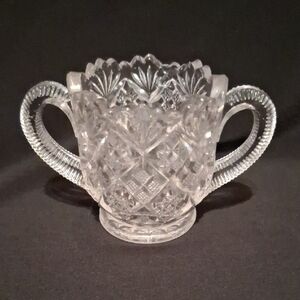 Vintage Crystal Shot Glass with Handles